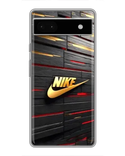 Чохол для Google Pixel 6a з картинкою «Золотий Nike на металі»