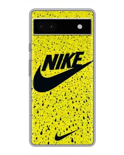 Чохол для Google Pixel 6a з картинкою «Жовтий текстурний Nike»