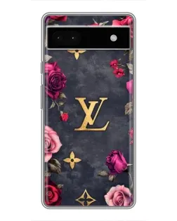 Чохол для Google Pixel 6a з картинкою «Квітковий Louis Vuitton»