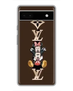 Чохол для Google Pixel 6a з картинкою «LV та Міккі Маус»