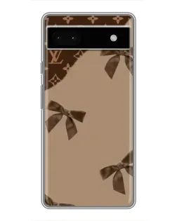 Чохол для Google Pixel 6a з картинкою «LV — кавовий атлас»