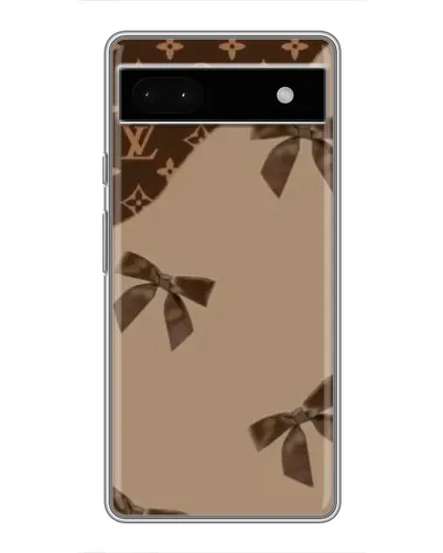 Чохол для Google Pixel 6a з картинкою «LV — кавовий атлас»