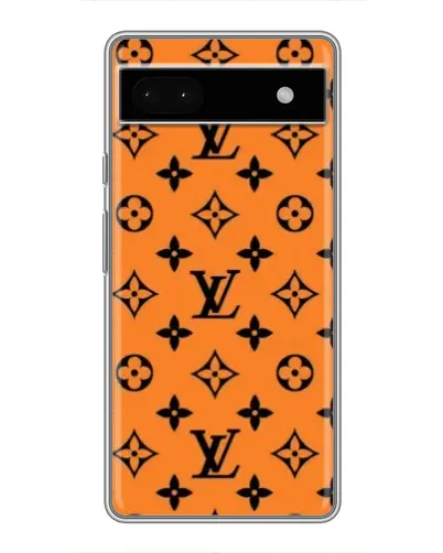 Чохол для Google Pixel 6a з картинкою «Помаранчевий стиль LV»