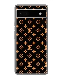 Чохол для Google Pixel 6a з картинкою «Золота монограма LV»