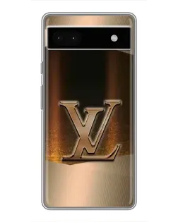 Чохол для Google Pixel 6a з картинкою «LV — золоте сяйво»