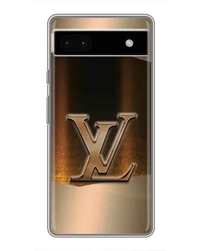 Чохол для Google Pixel 6a з картинкою «LV — золоте сяйво»