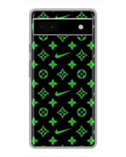Чохол для Google Pixel 6a з картинкою «Неоновий принт LV»