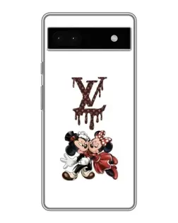 Чохол для Google Pixel 6a з картинкою «LV та Міккі Маус»