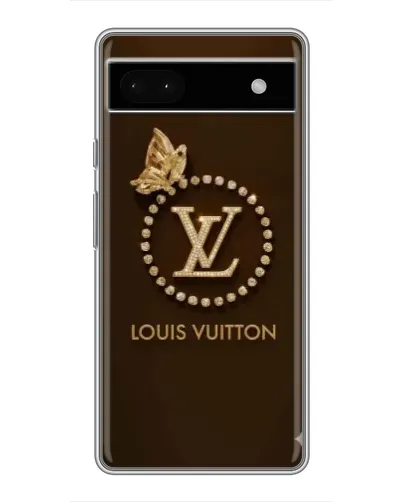 Чохол для Google Pixel 6a з картинкою «LV — золота печатка»