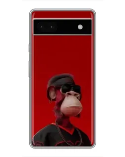 Чохол для Google Pixel 6a з картинкою «Bored Ape в червоному»