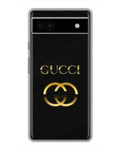 Чохол для Google Pixel 6a з картинкою «Золотий логотип Gucci»