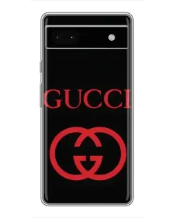 Чохол для Google Pixel 6a з картинкою «Gucci — червоний логотип»