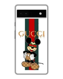 Чохол для Google Pixel 6a з картинкою «Міккі Маус Gucci — смуги»