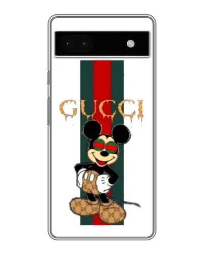 Чохол для Google Pixel 6a з картинкою «Міккі Маус Gucci — смуги»