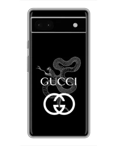 Чохол для Google Pixel 6a з картинкою «Gucci — срібна змія»