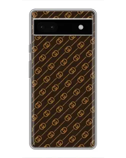 Чохол для Google Pixel 6a з картинкою «Gucci — золоті діагоналі»
