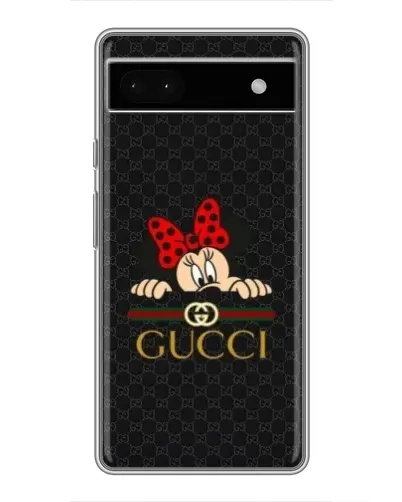 Чохол для Google Pixel 6a з картинкою «Мінні Маус Gucci — чорний»