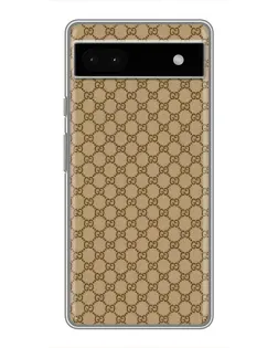 Чехол для Google Pixel 6a с картинкой «Gucci — классический беж»