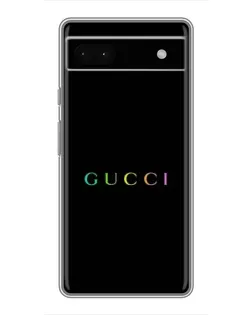 Чехол для Google Pixel 6a с картинкой «Gucci — неоновый минимализм»