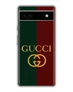Чехол для Google Pixel 6a с картинкой «Gucci — темно-зеленый градиент»