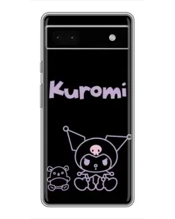 Чохол для Google Pixel 6a з картинкою «Kuromi — чорний мінімалізм»