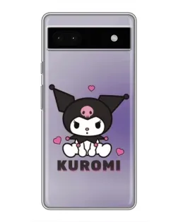 Чохол для Google Pixel 6a з картинкою «Kuromi — фіолетовий арт»
