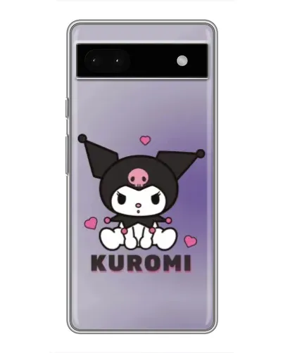 Чохол для Google Pixel 6a з картинкою «Kuromi — фіолетовий арт»