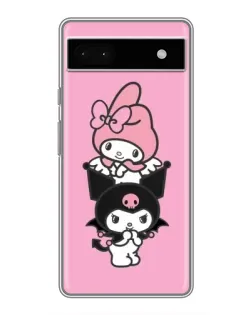 Чохол для Google Pixel 6a з картинкою «Тріо My Melody та Kuromi»
