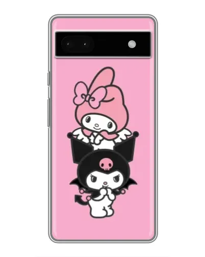 Чохол для Google Pixel 6a з картинкою «Тріо My Melody та Kuromi»