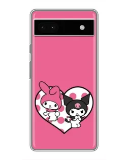 Чохол для Google Pixel 6a з картинкою «Kuromi та My Melody»