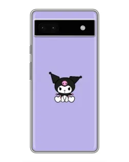 Чохол для Google Pixel 6a з картинкою «Kuromi — фіолетовий мінімалізм»