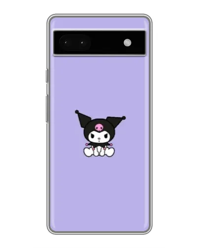 Чохол для Google Pixel 6a з картинкою «Kuromi — фіолетовий мінімалізм»