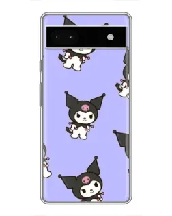 Чохол для Google Pixel 6a з картинкою «Паттерн з Kuromi»