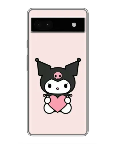 Чохол для Google Pixel 6a з картинкою «Kuromi та серце»