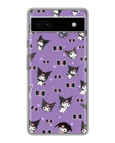 Чохол для Google Pixel 6a з картинкою «Kuromi — патерн»