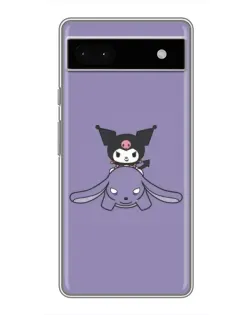 Чохол для Google Pixel 6a з картинкою «Kuromi на ліловому фоні»
