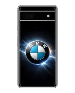 Чохол для Google Pixel 6a з картинкою «BMW — неонове сяйво»