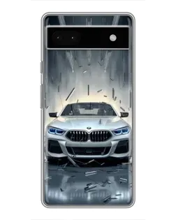 Чохол для Google Pixel 6a з картинкою «BMW у світлі фар»