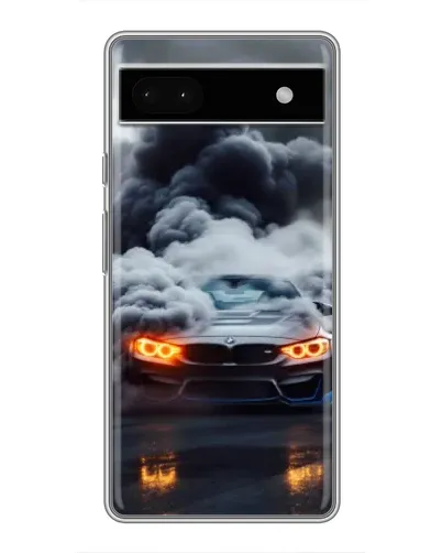 Чохол для Google Pixel 6a з картинкою «BMW у диму»