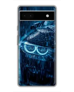 Чехол для Google Pixel 6a с картинкой «BMW под дождем»
