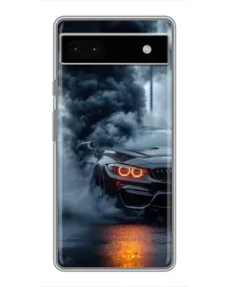 Чехол для Google Pixel 6a с картинкой «BMW M-Power — абстракция»