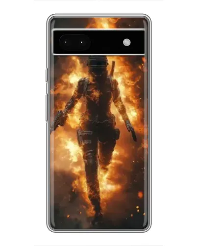 Чехол для Google Pixel 6a с картинкой «BMW — скорость в дожде»