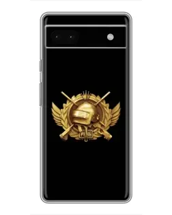 Чехол для Google Pixel 6a с картинкой «PUBG — оранжевый градиент»
