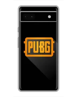 Чехол для Google Pixel 6a с картинкой «PUBG — рамка лого»