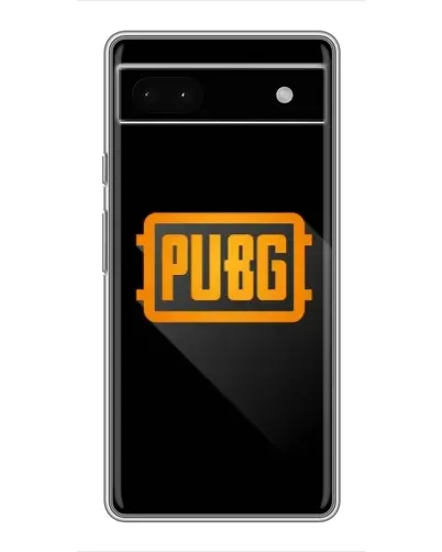 Чехол для Google Pixel 6a с картинкой «PUBG — рамка лого»