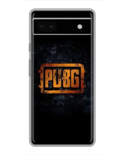 Чехол для Google Pixel 6a с картинкой «PUBG — золотой логотип»
