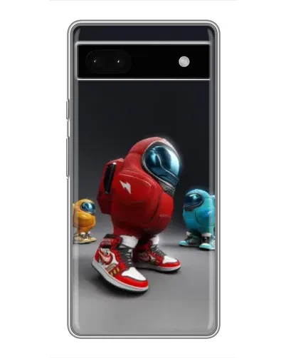 Чехол для Google Pixel 6a с картинкой «Among Us — 3D стиль»