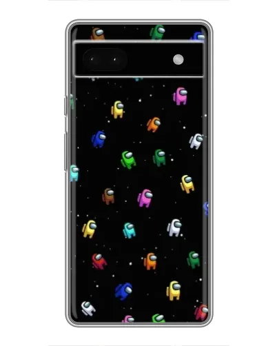 Чехол для Google Pixel 6a с картинкой «Экипаж Among Us»