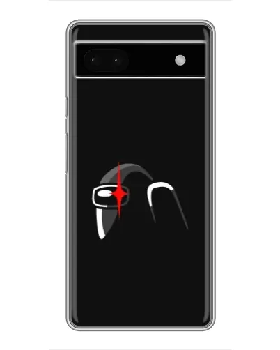 Чехол для Google Pixel 6a с картинкой «Among Us шлем»