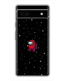 Чехол для Google Pixel 6a с картинкой «Красный Among Us»